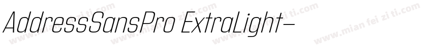 AddressSansPro ExtraLight字体转换